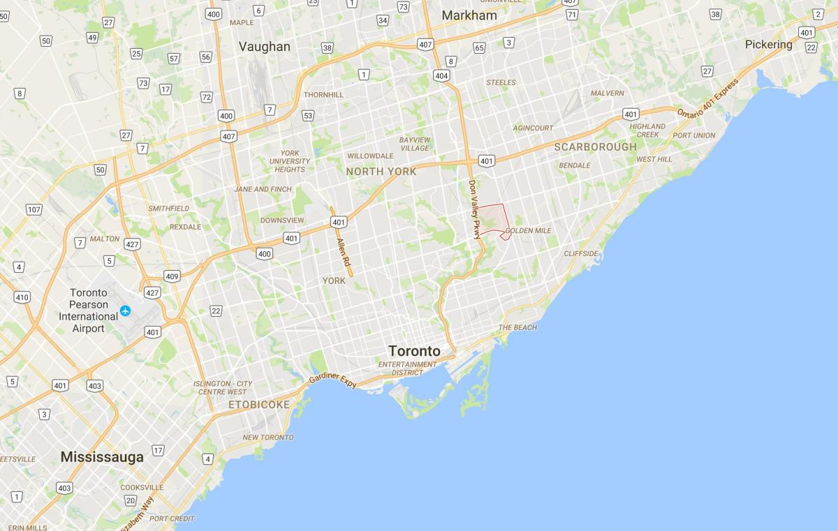 Kartta Victoria Village district Toronto