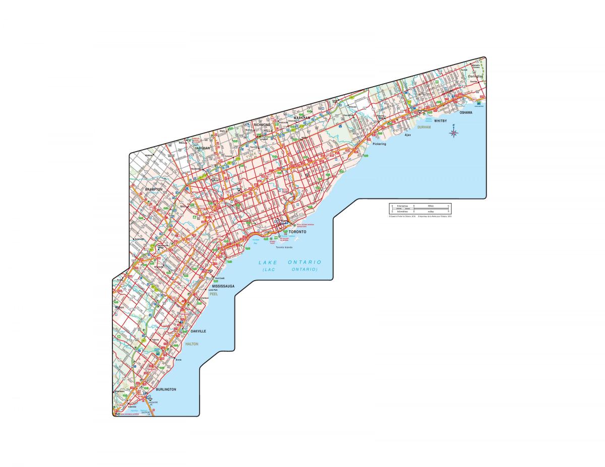 Kartta virallinen Tie Ontario