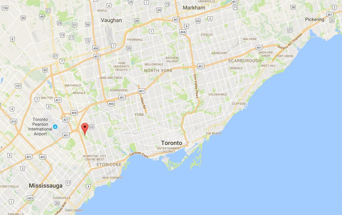 Kartta West Lincoln Park district Toronto