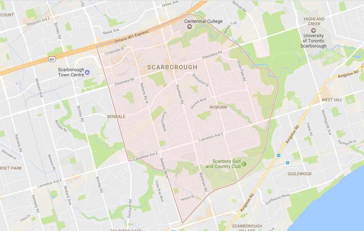 Kartta Woburn naapuruus-Toronto