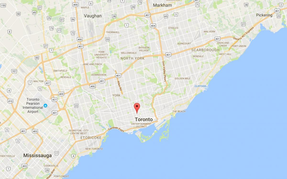 Kartta Toronton yliopiston kampuksella