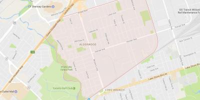 Kartta Alderwood Parkview naapuruus-Toronto