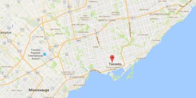 Kartta Baldwin Kylän alueella Toronto