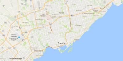 Kartta Bathurst Kartanon alueella Toronto