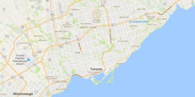 Kartta Bayview Woods – Steeles Toronto district