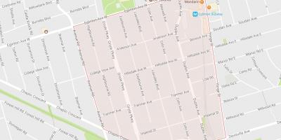 Kartta Chaplin Estates-naapurustossa Toronto