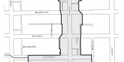 Kartta Church-Wellesley Village business Improvement Area Toronto