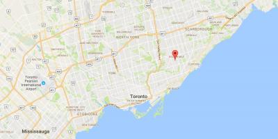 Kartta Clairlea Toronto district