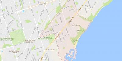 Kartta Cliffcrest naapuruus-Toronto