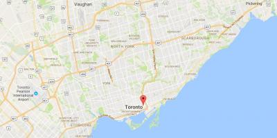 Kartta Corktown Toronto district