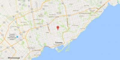 Kartta Davisville Kylän alueella Toronto