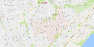 Kartta Eglinton Itä naapuruus-Toronto