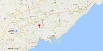 Kartta Eglinton West district Toronto