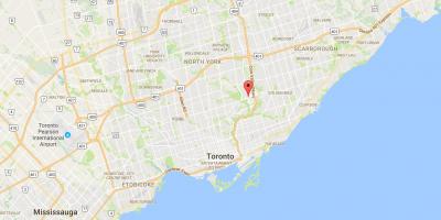 Kartta Flemingdon Park district Toronto