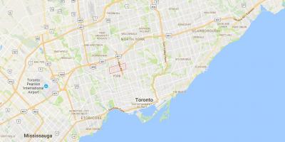 Kartta Glen Park district Toronto