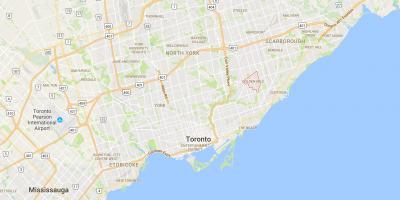 Kartta Golden Mile-alueella Toronto