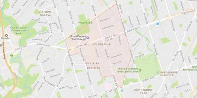Kartta Golden Mile naapuruus-Toronto