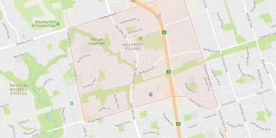 Kartta Hillcrest Village naapuruus-Toronto