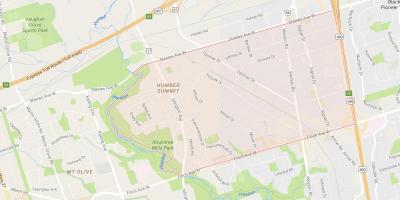 Kartta Humber Huippukokouksessa naapuruus-Toronto