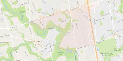 Kartta Humbermede naapuruus-Toronto