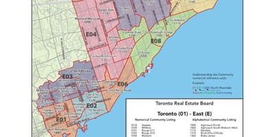 Kartta east Toronto