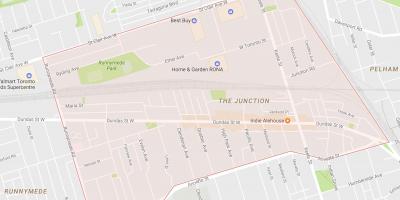 Kartta Junction naapurustossa Toronto