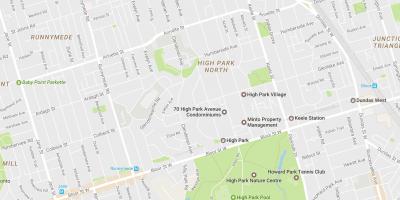 Kartta High Park naapurustossa Toronto