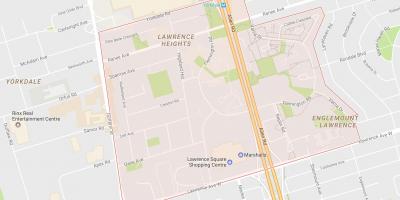 Kartta Lawrence Heights naapurustossa Toronto