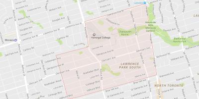 Kartta Lytton Park naapurustossa Toronto