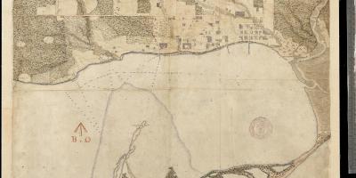 Kartta maa York Toronto on ensimmäinen centure 1787-1884