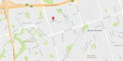 Kartta Maryvalen eighbourhood Toronto