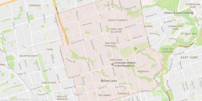 Kartta Midtown naapuruus-Toronto