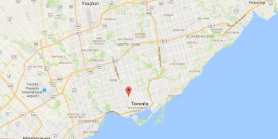 Kartta Mirvish Kylän alueella Toronto