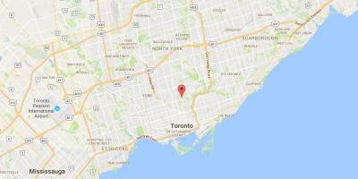 Kartta Moore Park district Toronto