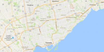 Kartta Morningside Heights Toronto district