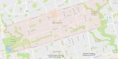 Kartta Newtonbrook naapuruus-Toronto