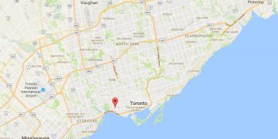 Kartta Parkdale Toronto district