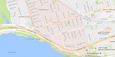 Kartta Parkdale naapuruus-Toronto