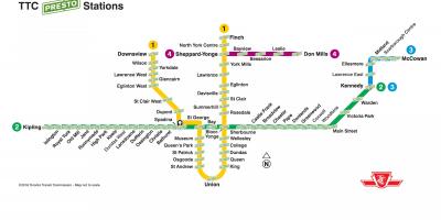 Kartta presto TTC-asemat