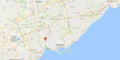Kartta Risteyksestä Toronto district
