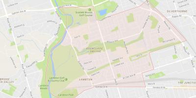 Kartta Rockcliffe–Smythe naapuruus-Toronto