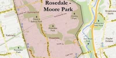 Kartta Rosedale Moore Park Toronto