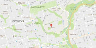 Kartta Rosedale naapuruus-Toronto