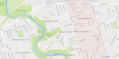 Kartta Runnymede naapuruus-Toronto