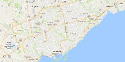Kartta Scarborough Village district Toronto