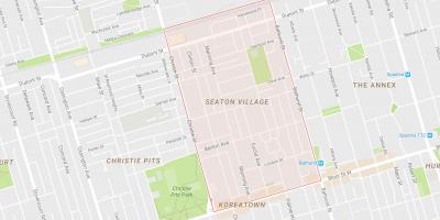 Kartta Seaton Kylä naapurustossa Toronto