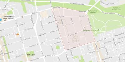 Kartta St. James Town naapuruus-Toronto