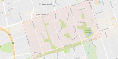 Kartta Steeles naapuruus-Toronto