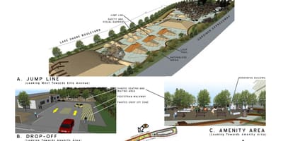Kartta Sunnyside bike park Toronto hypätä linja