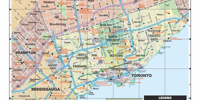 Kartta suur-Toronton alueella